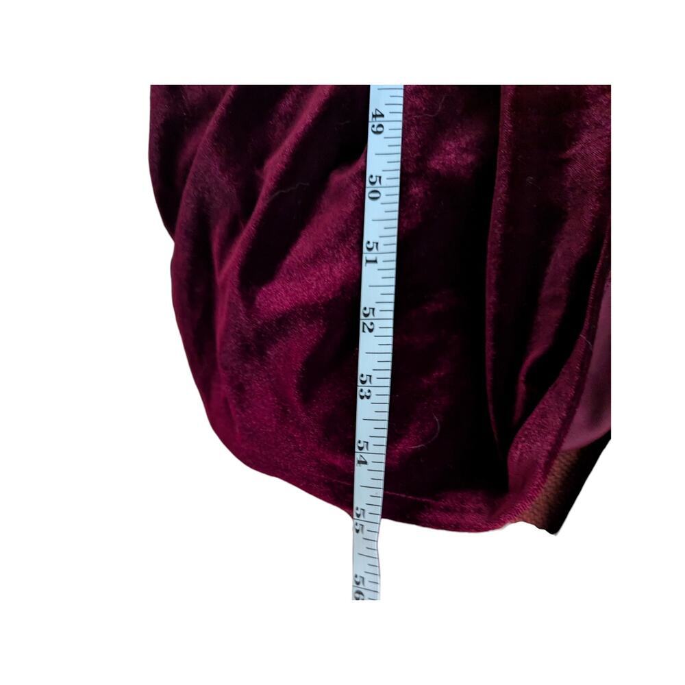Jenny Yoo Ellis Velvet Open Back Dress Burgundy Size 2 Bridesmaid Gown Formal - Picture 5 of 13